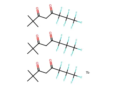Tris(6,6,7,7,8,8,8-heptafluoro-2,2-dimethyloctane-3,5-dione);terbium structure