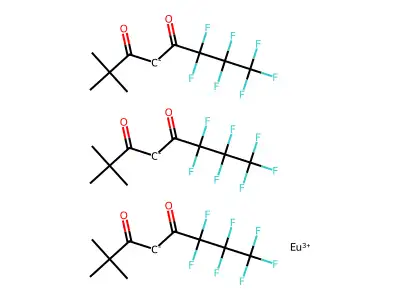 Europium;6,6,7,7,8,8,8-heptafluoro-2,2-dimethyloctane-3,5-dione structure