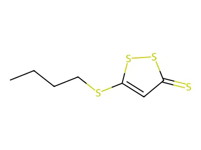 5-Butylsulfanyldithiole-3-thione structure