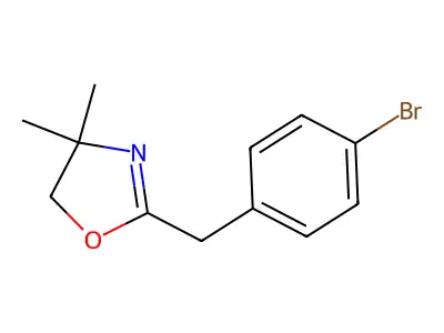 2-[(4-bromophenyl)methyl]-4,4-dimethyl-5H-1,3-oxazole structure