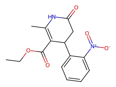 Ethyl 2-methyl-4-(2-nitrophenyl)-6-oxo-1,4,5,6-tetrahydropyridine-3-carboxylate structure