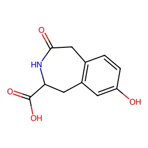 2,3,4,5-Tetrahydro-8-hydroxy-4-oxo-1H-3-benzazepine-2-carboxylic acid structure
