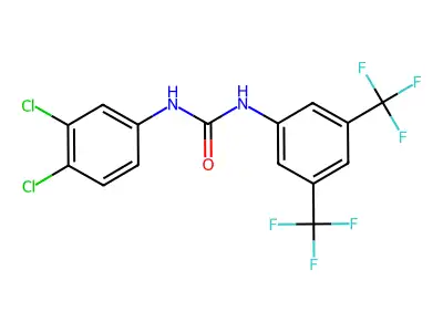 N-(3,5-Bis(trifluoromethyl)phenyl)-N'-(3,4-dichlorophenyl)urea structure