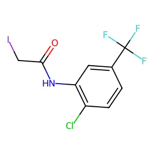 N-[2-chloro-5-(trifluoromethyl)phenyl]-2-iodoacetamide structure