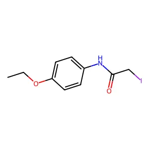 p-Acetophenetidide, 2-iodo- structure