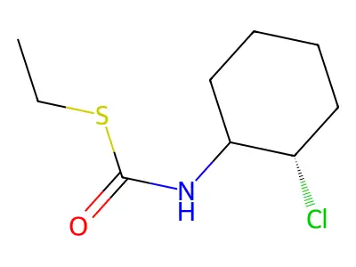 N-(2-chlorocyclohexyl)ethylthiocarboxamide structure
