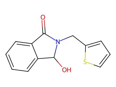 3-Hydroxy-2-(2-thienylmethyl)-1-isoindolinone structure