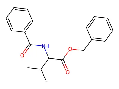 Benzyl 2-benzamido-3-methylbutanoate structure