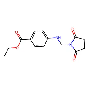Ethyl 4-[(2,5-dioxopyrrolidin-1-yl)methylamino]benzoate structure