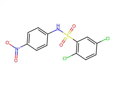 2,5-dichloro-N-(4-nitrophenyl)benzenesulfonamide structure