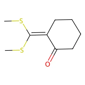 2-(Bis(methylsulfanyl)methylene)cyclohexanone structure