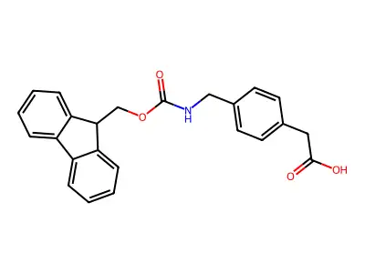 2-(4-(((((9H-fluoren-9-yl)methoxy)carbonyl)amino)methyl)phenyl)acetic acid structure