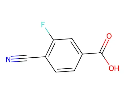 4-Cyano-3-fluorobenzoic acid structure