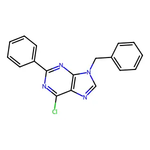 9-Benzyl-6-chloro-2-phenylpurine structure