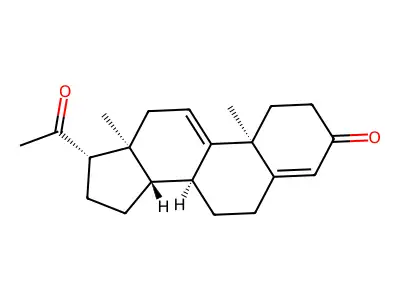 17-acetyl-10,13-dimethyl-1,2,6,7,8,12,14,15,16,17-decahydrocyclopenta[a]phenanthren-3-one structure