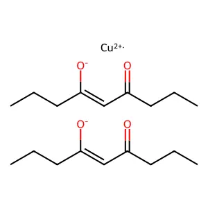 Bis-(nonane-4,6-dionato-o,o')copper structure