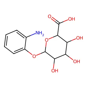 6-(2-Aminophenoxy)-3,4,5-trihydroxy-tetrahydropyran-2-carboxylic acid structure