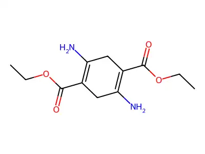 Diethyl 2,5-diaminocyclohexa-1,4-diene-1,4-dicarboxylate structure