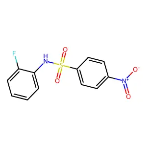 N-(2-fluorophenyl)-4-nitrobenzenesulfonamide structure