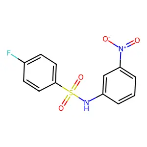 4-fluoro-N-(3-nitrophenyl)benzenesulfonamide structure