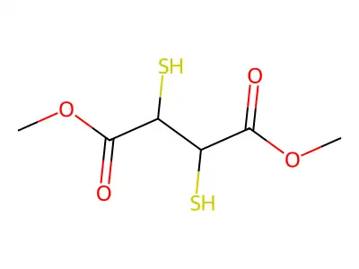 Dimethyl 2,3-bis(sulfanyl)butanedioate structure