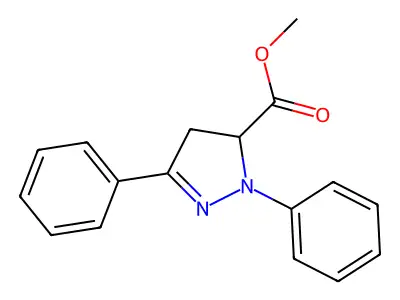 Methyl 2,5-diphenyl-3,4-dihydropyrazole-3-carboxylate structure