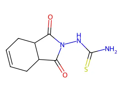 (1,3-dioxo-2,3,3a,4,7,7a-hexahydro-1H-isoindol-2-yl)thiourea structure