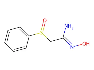 2-(benzenesulfinyl)-N'-hydroxyethanimidamide structure
