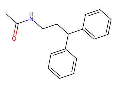 N-(3,3-diphenylpropyl)acetamide structure