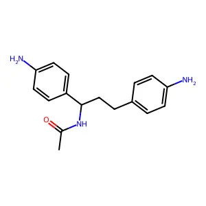 Aniline, 4,4'-(3-acetamidopropylidene)di- structure