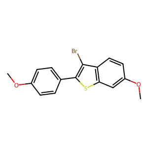 3-Bromo-6-methoxy-2-(4-methoxyphenyl)-benzo[b]thiophene structure