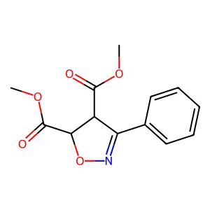4,5-Isoxazoledicarboxylic acid, 4,5-dihydro-3-phenyl-, dimethyl ester, cis- structure