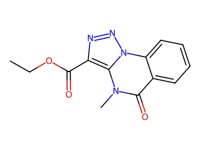 Ethyl 4-methyl-5-oxo-4,5-dihydro[1,2,3]triazolo[1,5-a]quinazoline-3-carboxylate structure