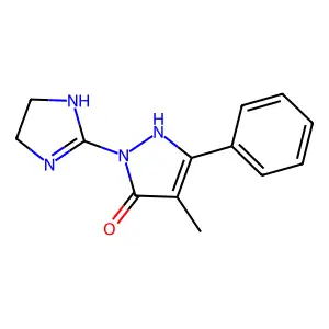 2-(4,5-Dihydro-1H-imidazol-2-yl)-4-methyl-5-phenyl-1,2-dihydro-3H-pyrazol-3-one structure