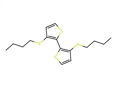 2,2'-Bithiophene, 3,3'-bis(butylthio)- structure