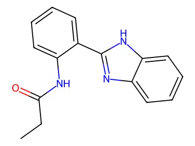 N-[2-(1H-benzimidazol-2-yl)phenyl]propanamide structure