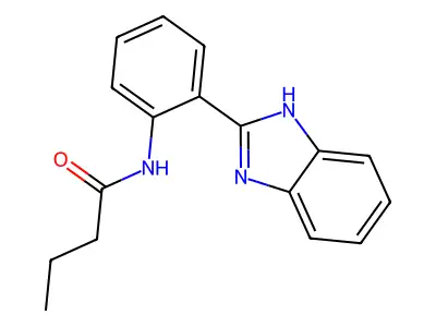 N-(2-(1H-benzo[d]imidazol-2-yl)phenyl)butyramide structure