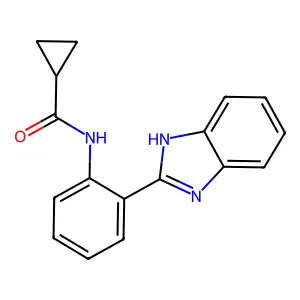 N-[2-(1H-benzimidazol-2-yl)phenyl]cyclopropanecarboxamide structure