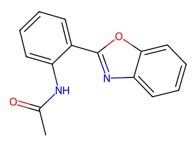 N-[2-(1,3-benzoxazol-2-yl)phenyl]acetamide structure