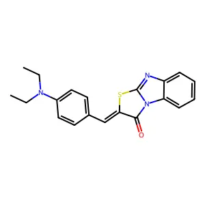(2Z)-2-[4-(diethylamino)benzylidene][1,3]thiazolo[3,2-a]benzimidazol-3(2H)-one structure