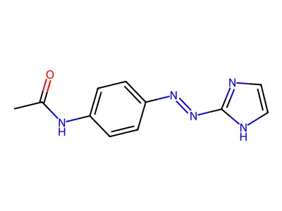 Acetamide, N-(4-(2-(1H-imidazol-2-yl)diazenyl)phenyl)- structure