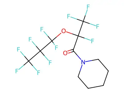 2,3,3,3-Tetrafluoro-2-(heptafluoropropoxy)-1-(piperidin-1-yl)propan-1-one structure