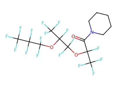 2,3,3,3-Tetrafluoro-2-[1,1,2,3,3,3-hexafluoro-2-(heptafluoropropoxy)propoxy]-1-(piperidin-1-yl)propan-1-one structure