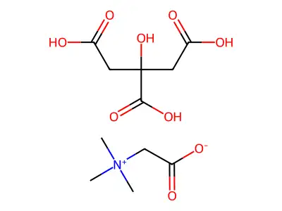 3-Carboxy-3,5-dihydroxy-5-oxopentanoate;carboxymethyl(trimethyl)azanium structure