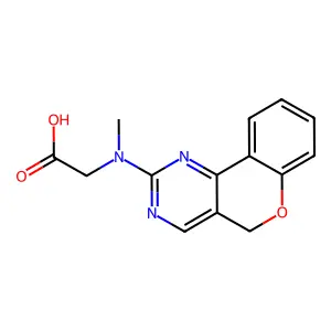 2-[5H-chromeno[4,3-d]pyrimidin-2-yl(methyl)amino]acetic acid structure