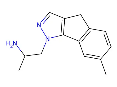 alpha,7-Dimethylindeno(1,2-c)pyrazole-1(4H)-ethanamine structure