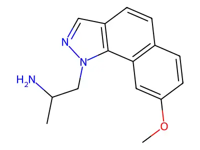 1H-Benz(g)indazole-1-ethanamine, 8-methoxy-alpha-methyl- structure