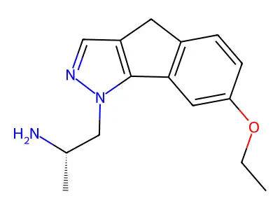 Indeno(1,2-c)pyrazole-1(4H)-ethanamine, 7-ethoxy-alpha-methyl-, (S)- structure