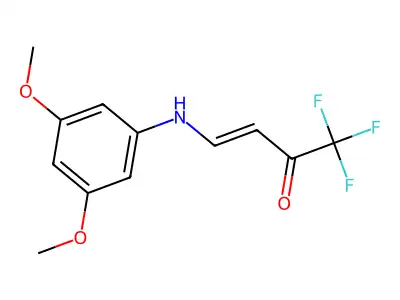4-(3,5-dimethoxyanilino)-1,1,1-trifluorobut-3-en-2-one structure