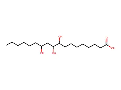 9,10,12-trihydroxyoctadecanoic Acid structure